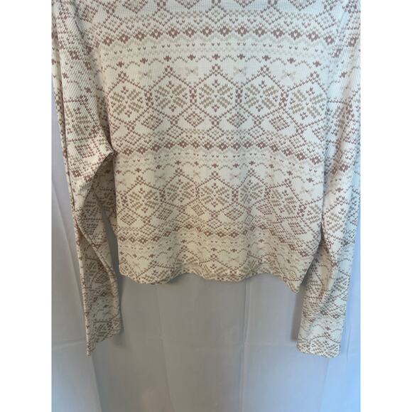 Gilly Hicks XXL Long Sleeve Fair‎ Isle Thermal Cropped Top - Picture 3 of 11